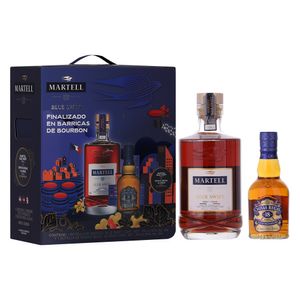 Cognac Martell Blue Swift 700 ml C/Chivas 18 200 ml