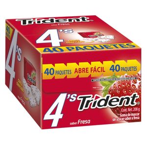 Trident White Fresa (40 pzs 5.2 g)