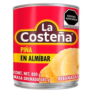 Piña La Costeña Rebanada en Almíbar 800 g