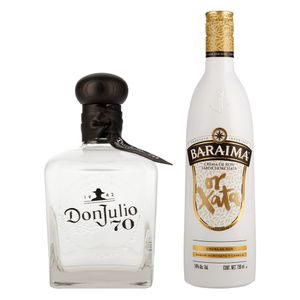 Tequila Don Julio 70 Añejo  700 ml C/Crema de Ron Baraima Or Xata 700 ml