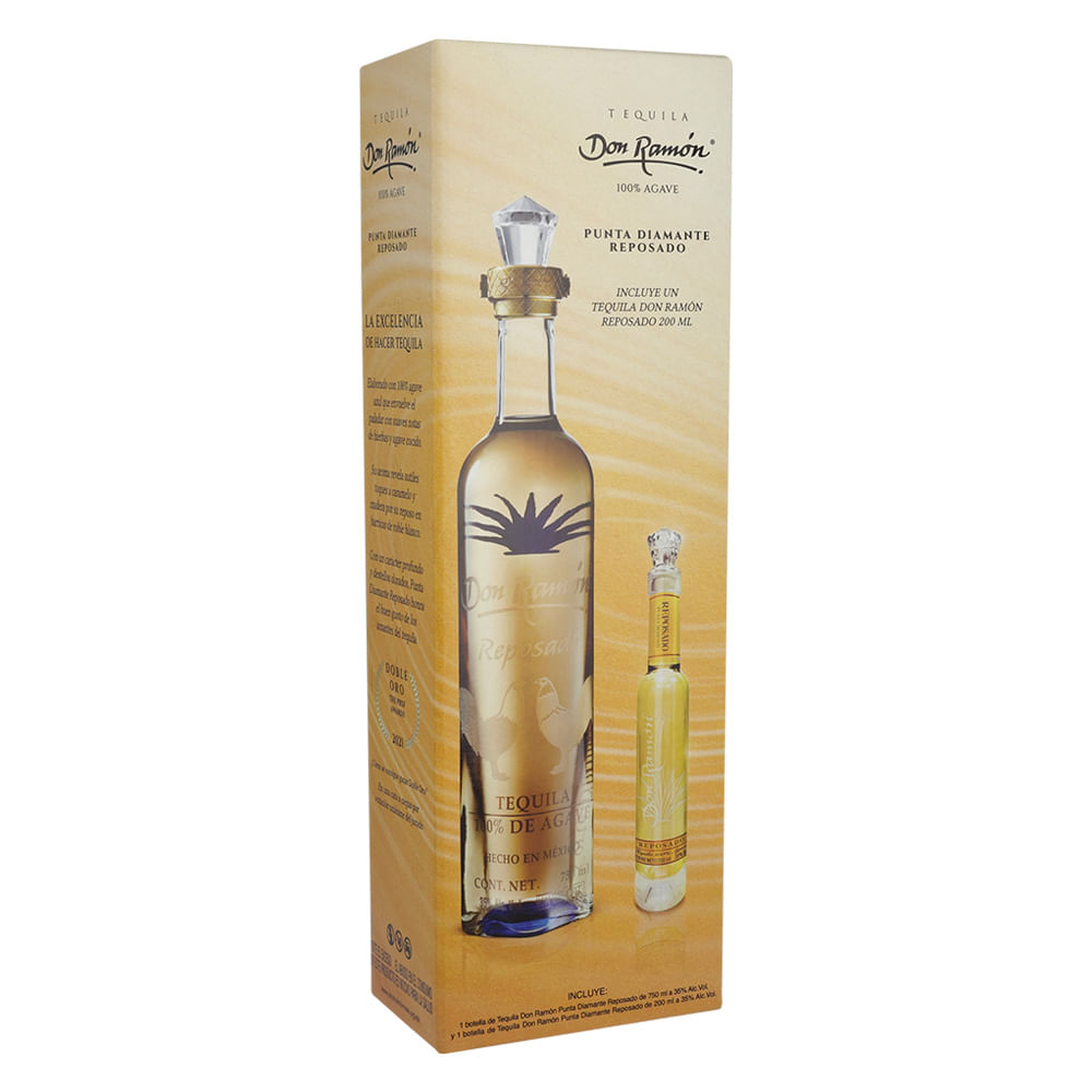 Tequila Don Ramón Rep. Punta Diamante 750 ml C/Bot 200 ml - Bodegas Alianza