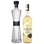 Set-de-tequilas-Centinela-Eterno-Extra-Añejo-Cristalino-y-Clasico-100--Agave-1.75-L-botellas-transparentes-origen-mexicano-presentacion-premium.