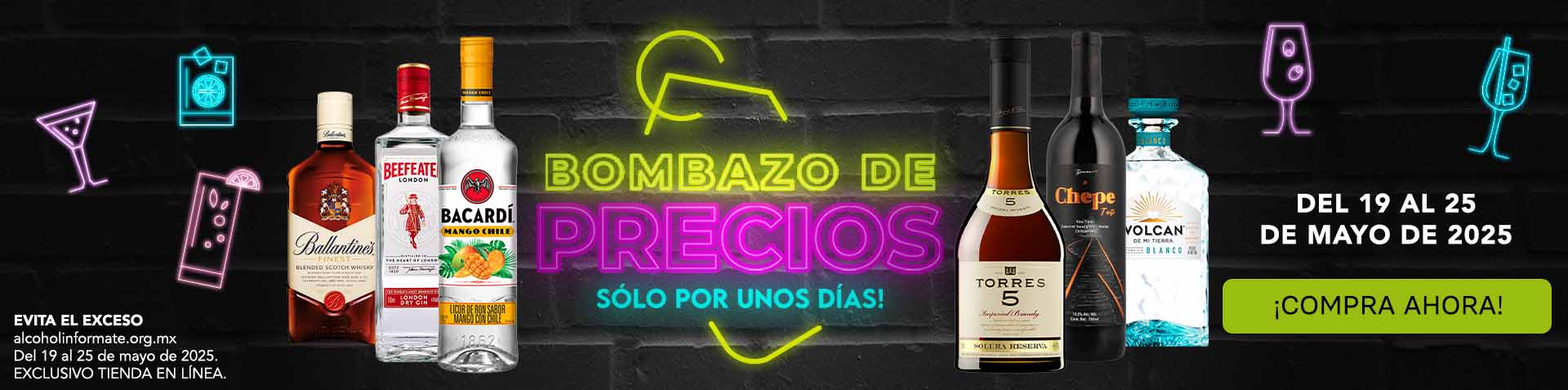 Campaña Bombazo de Precios Descuentos Vinos y Licores